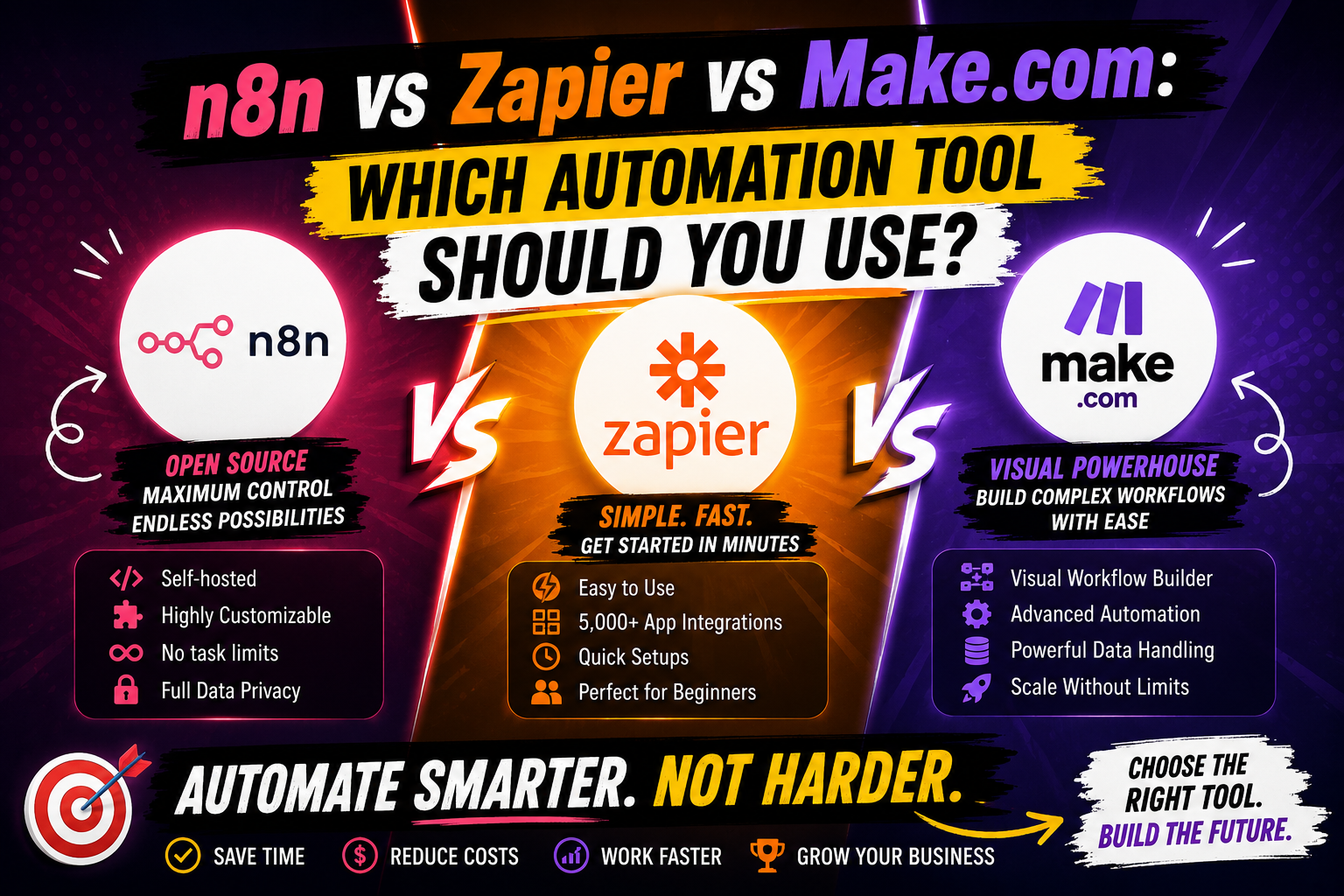 n8n vs Zapier vs Make.com: Which Automation Tool Should You Use?